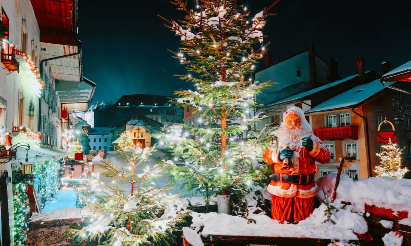 Weihnachtsmarkt in Gruyères Weihnachtsmarkt in Gruyères