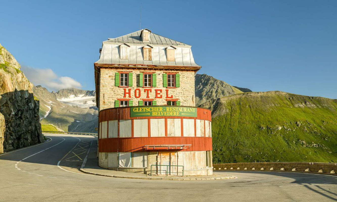 Das Hotel Belvedere auf dem Furkapass Das Hotel Belvedere auf dem Furkapass