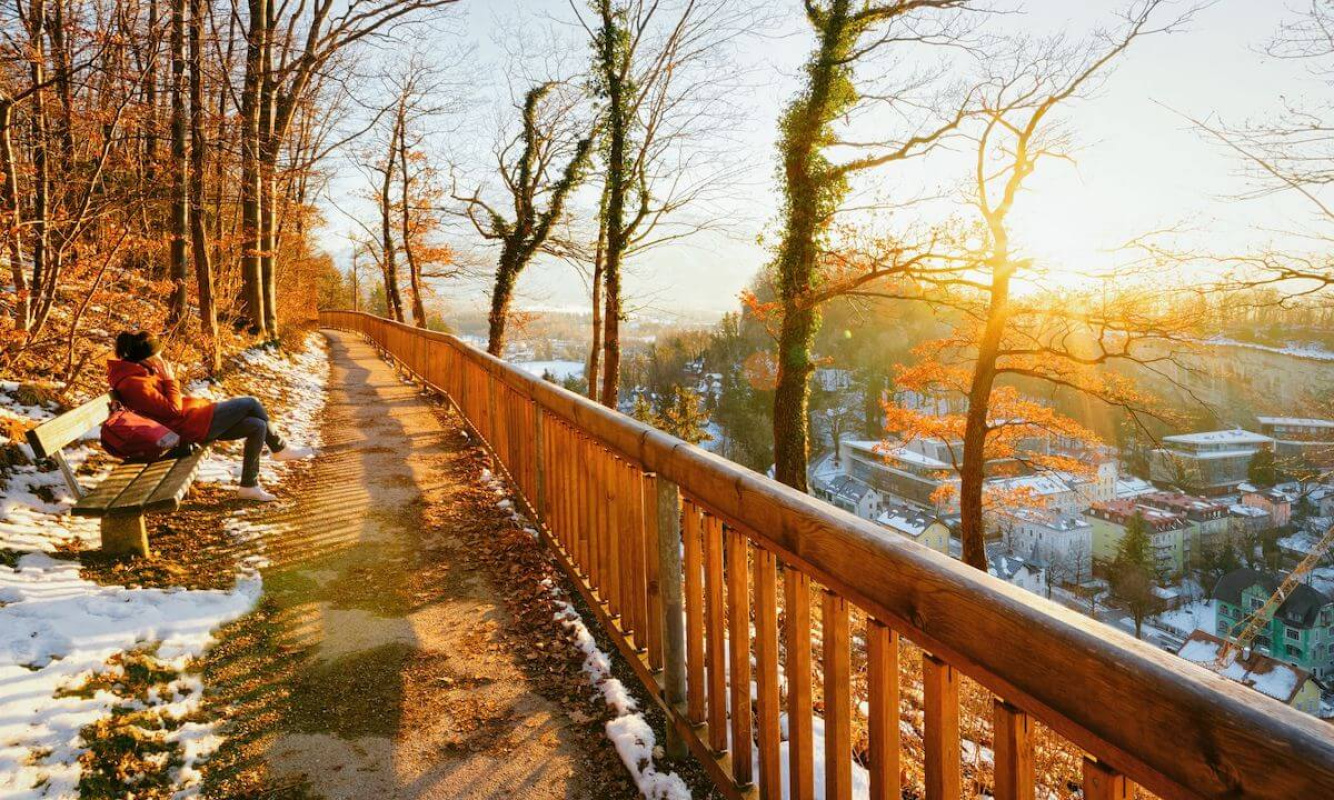 Wandern am Mönchsberg in Salzburg Wandern am Mönchsberg in Salzburg