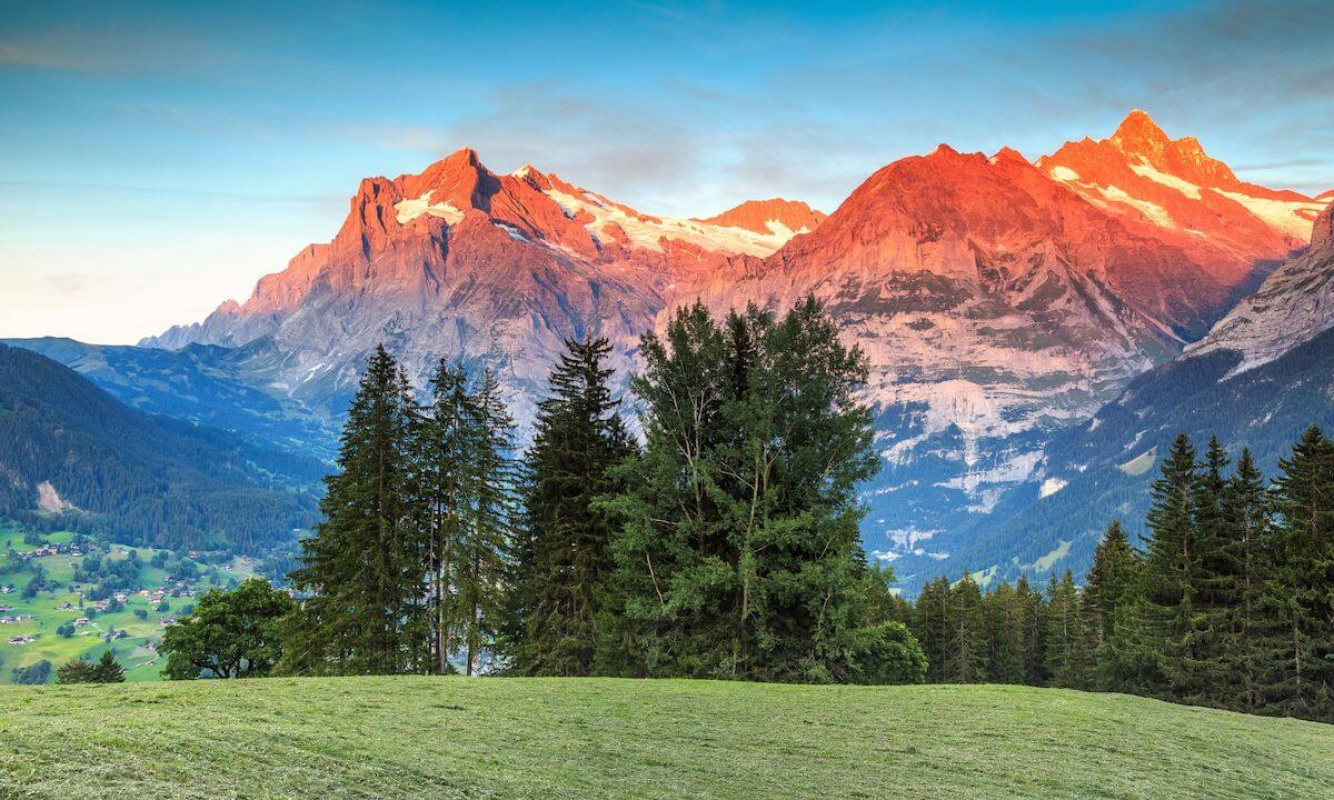 Das Wetterhorn bei Grindelwald Das Wetterhorn bei Grindelwald