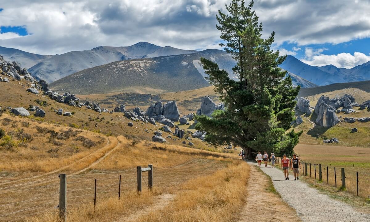 Neuseeländische Alpen im Februar Neuseeländische Alpen im Februar