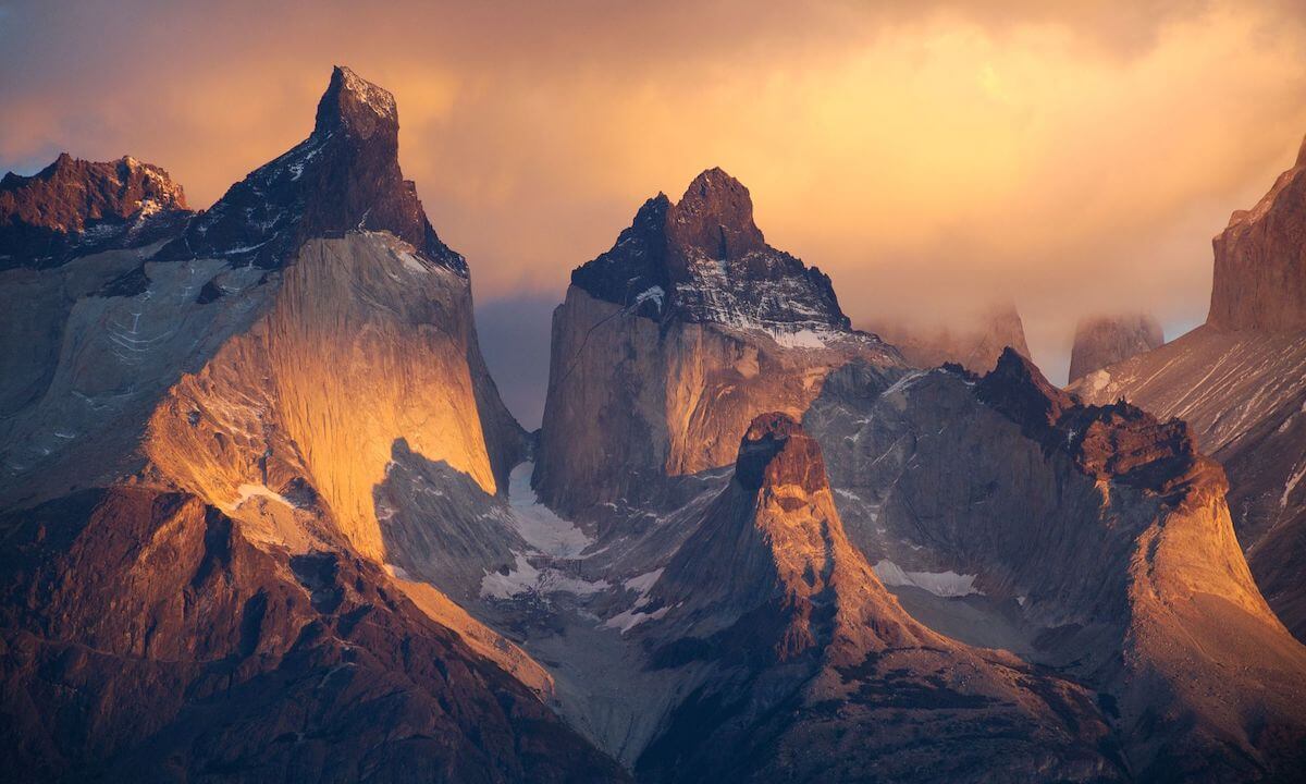 Das Paine Massiv in Patagonien Das Paine Massiv in Patagonien