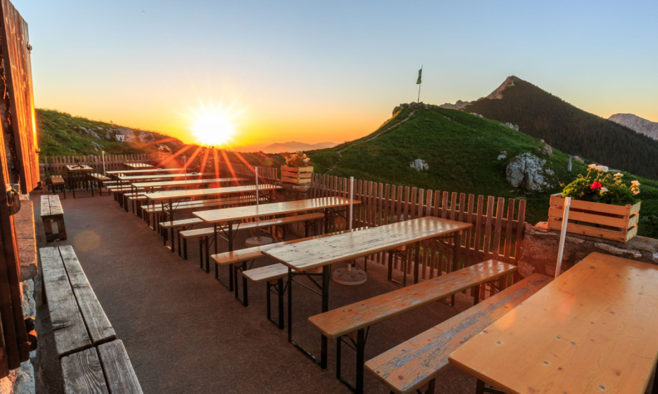 Terrasse der Bad Kissinger Hütte